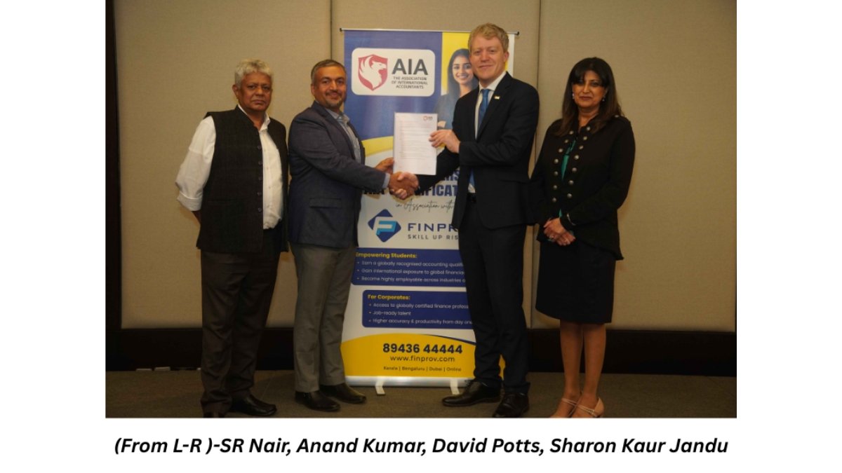 UK-based Association of International Accountants (AIA) Announces Strategic Partnership with India’s Finprov Learning PNN